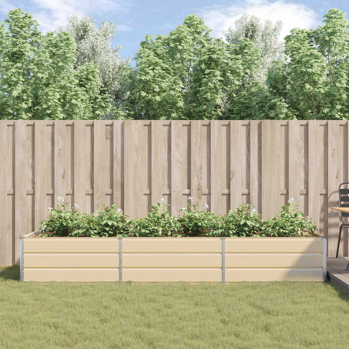 Jardinera Marfil 290 X 100 X 45 Cm Acero Galvanizado_3