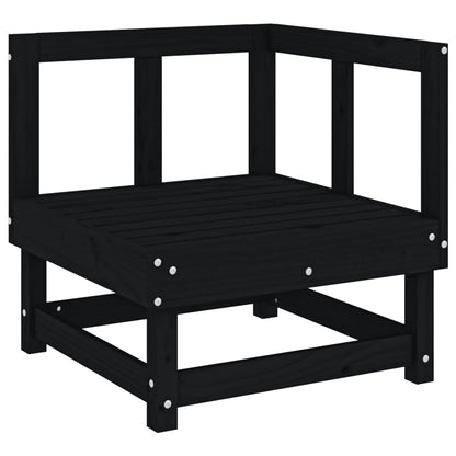 Vidaxl Juego De Sofás De Jardín 5 Piezas Madera Maciza De Pino Negro_3