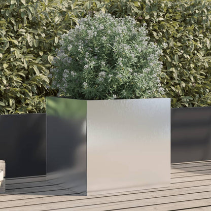 Jardinera De Acero Inoxidable Plateado 49x47x46 Cm_1