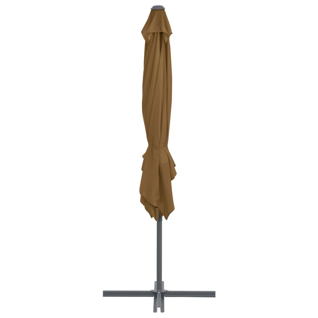 Vidaxl Sombrilla Jardín Voladiza Palo De Acero Taupe 250x250 Cm_3