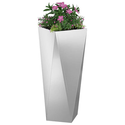 Jardinera 2 Uds. Plateado 30 X 30 X 75 Cm Acero Galvanizado_2