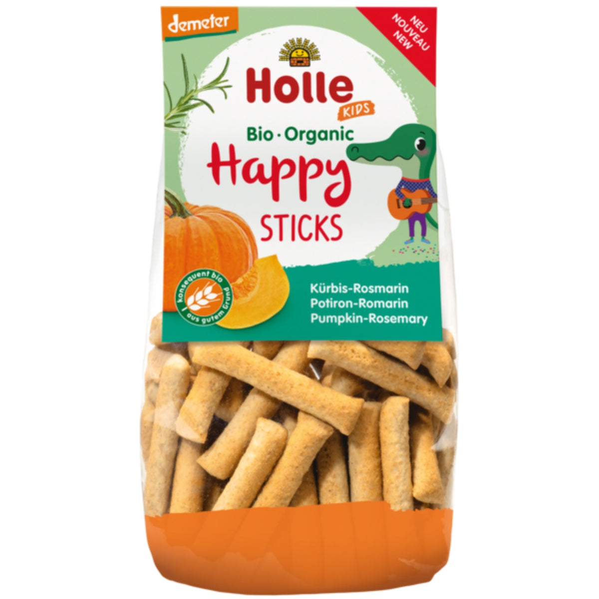 Palitos de Trigo com Abóbora e Alecrim (a partir dos 3 anos), Holle, 100g
