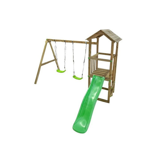 Parque Infantil Masgames Carlit M Techo De Madera Con Columpio Doble._0