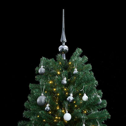 Vidaxl Árbol De Navidad Artificial Con Bisagras 300 Led Y Bolas 180 Cm_1
