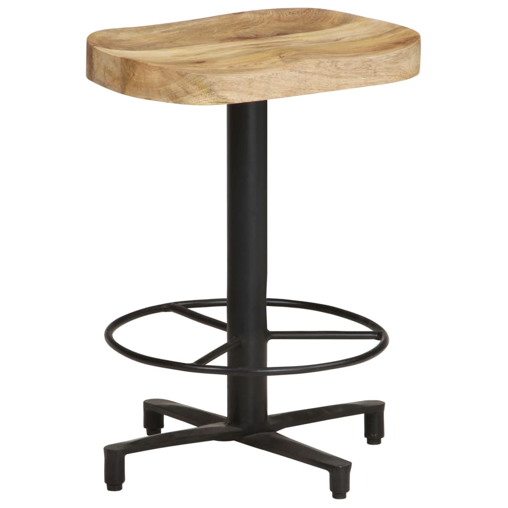 Taburetes De Cocina 2 Unidades Madera Maciza De Mango 52 Cm_0