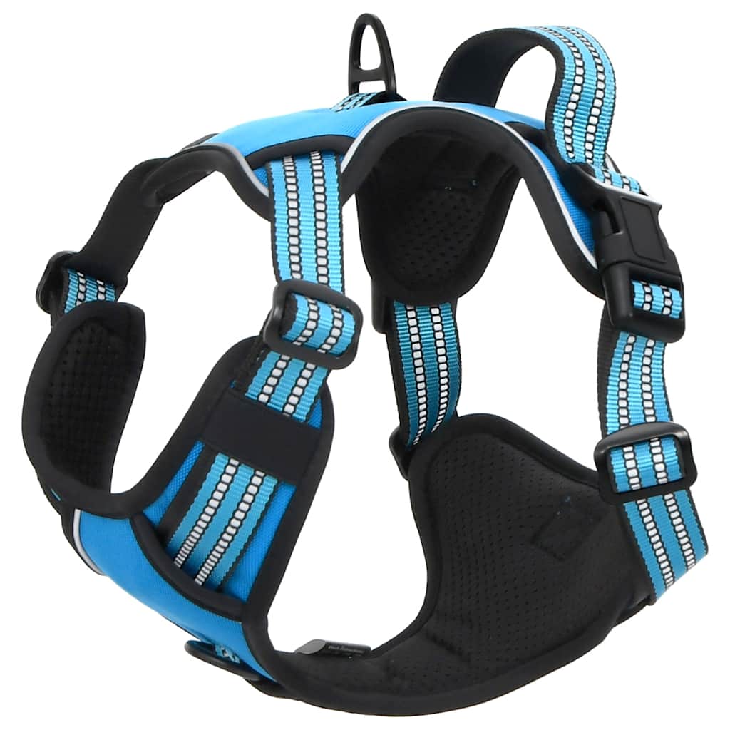 Arnés Para Perros Con Bandas Reflectantes Ajustables Azul L_4