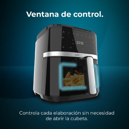 Freidora De Aire Sin Aceite De 5 L Cecofry Drip 5000 Air Fryer. 1500 W, Spray De Agua, 8 Menús, Tecnología Perfectcook, 80-200ºc, Ventana, Luz Inter_1