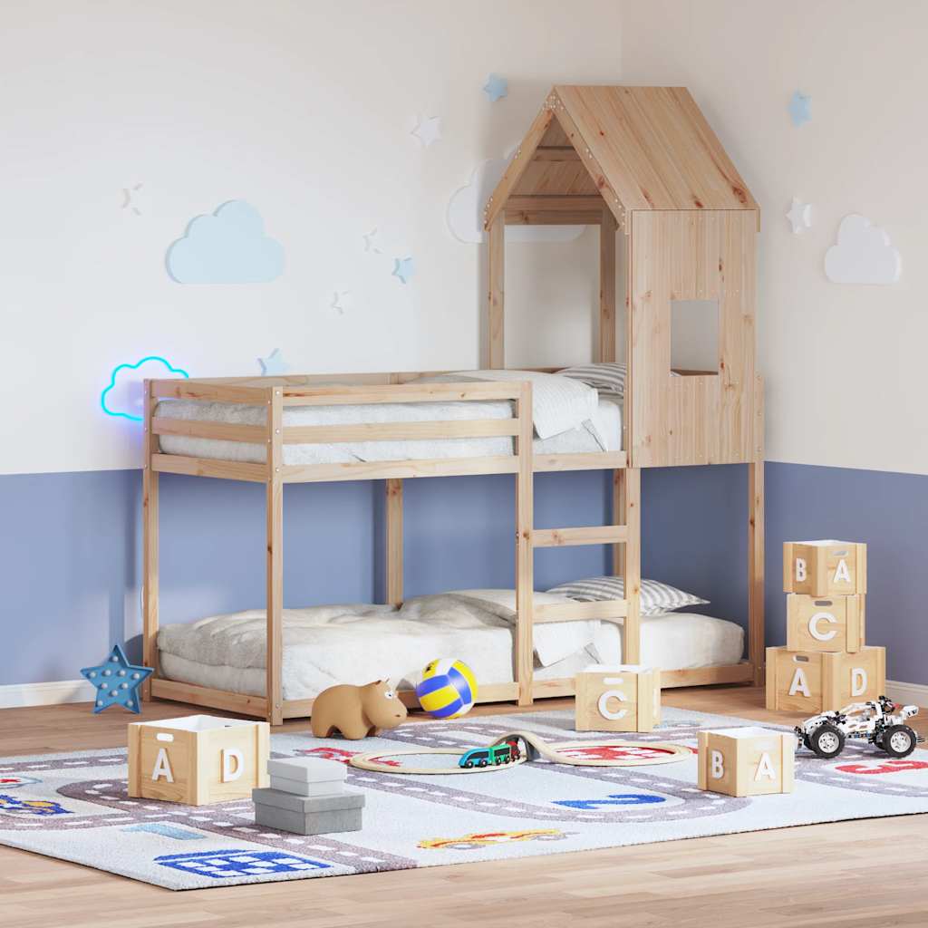 Techo De Cama Infantil Madera Maciza Pino 60x89x134,5 Cm_1