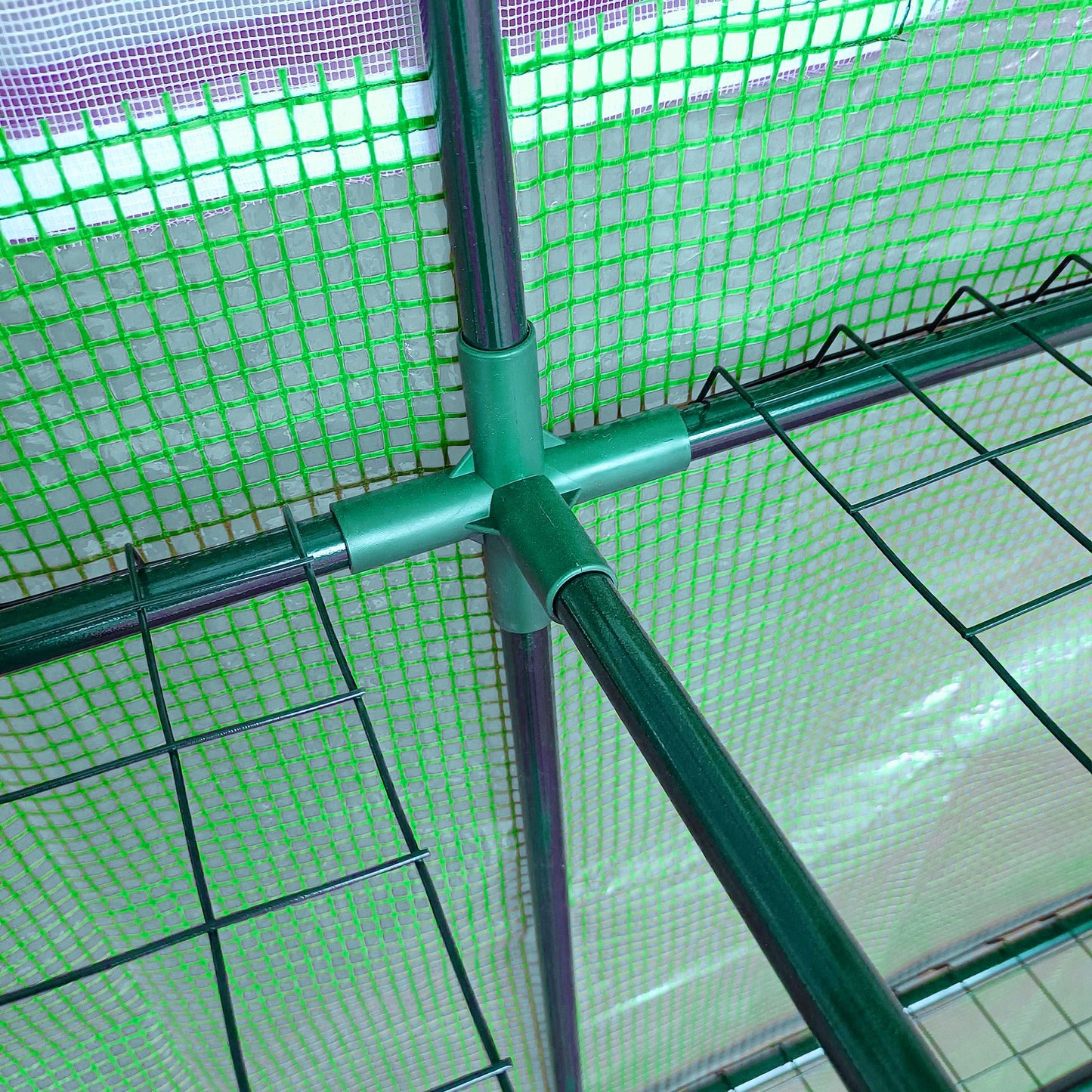 Outsunny Invernadero Pequeño Con Estantes De 3 Niveles 200x100x215 Cm Verde_4