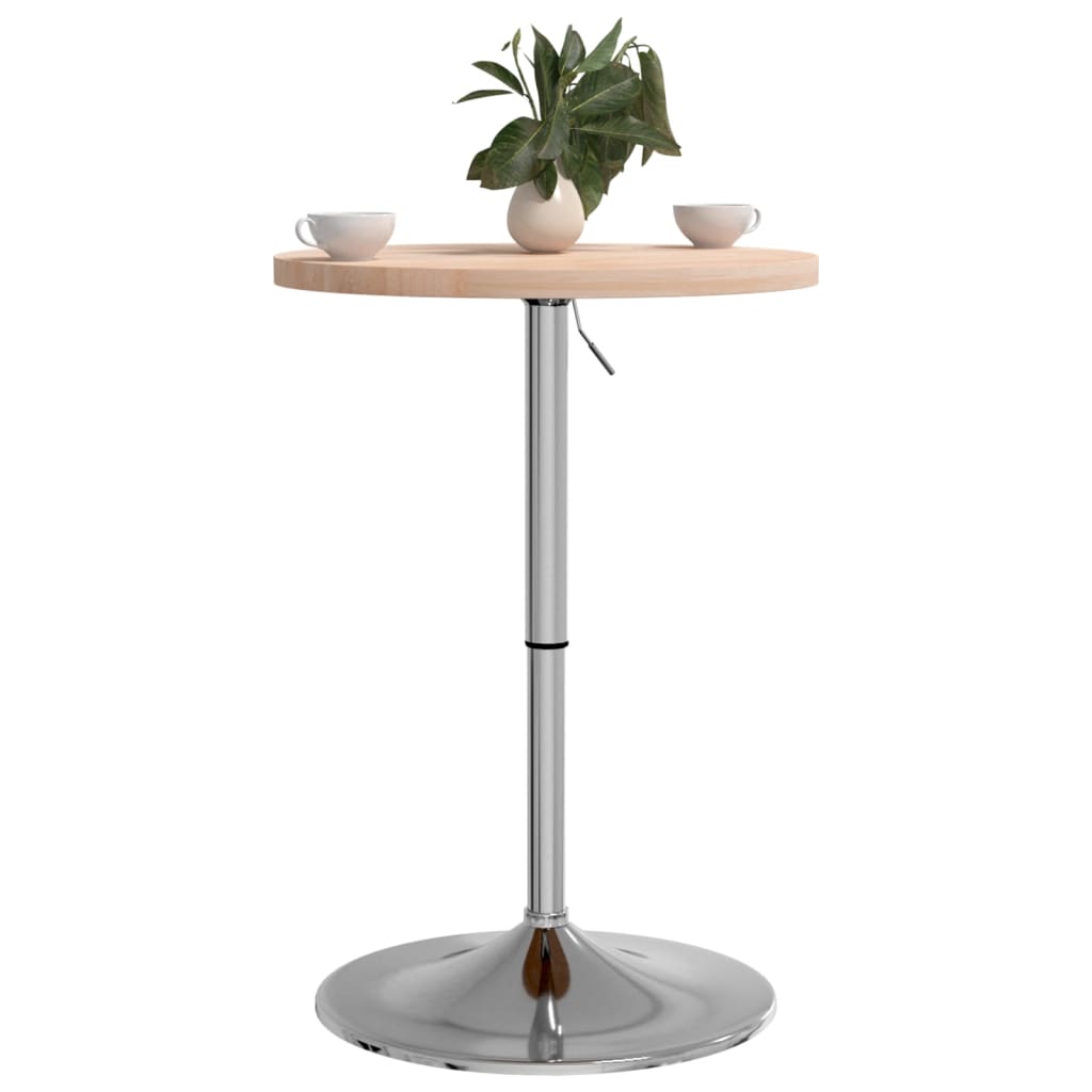 Mesa Alta De Madera Maciza Roble Ø50x90,5 Cm_2