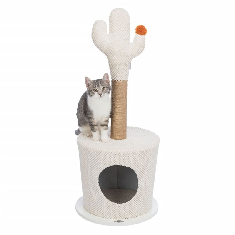 Trixie Cueva De Peluche Para Gatos Con Cactus Crema 36x84 Cm_2