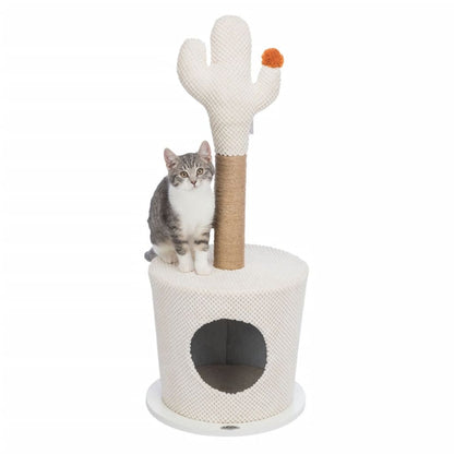 Trixie Cueva De Peluche Para Gatos Con Cactus Crema 36x84 Cm_2