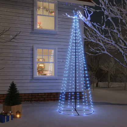Vidaxl Árbol De Navidad Cónico 310 Led Azul 100x300 Cm_1