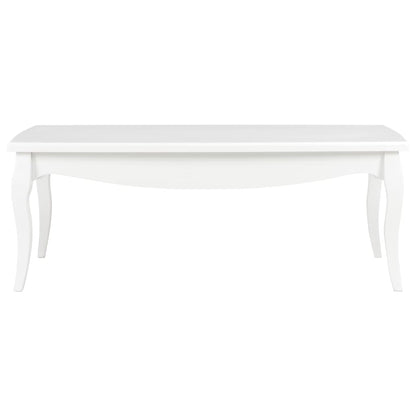Mesa De Centro De Madera Maciza De Pino Blanco 110x60x40 Cm_0
