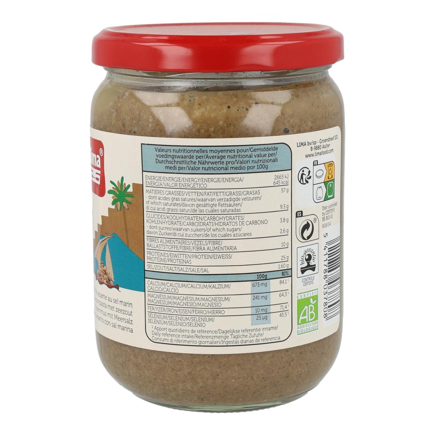 Tahini com Sal de Lima Biológico 500 gr