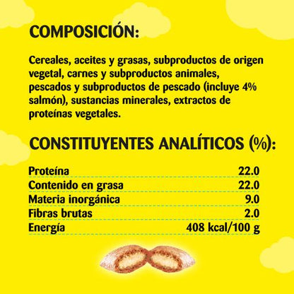 Petiscos de salmão para gatos Catisfactions 60g