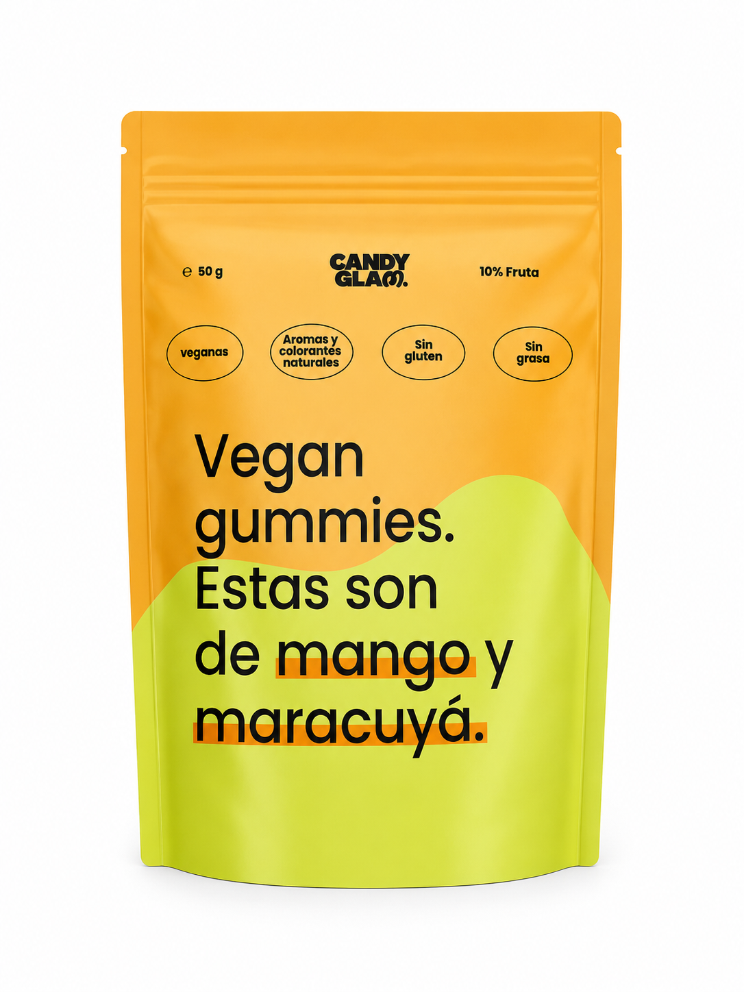 Gummies Veganas Sabor Mango Y Maracuyá Pack 14 Bolsas - Snack Dulce Natural Sin Gluten_1