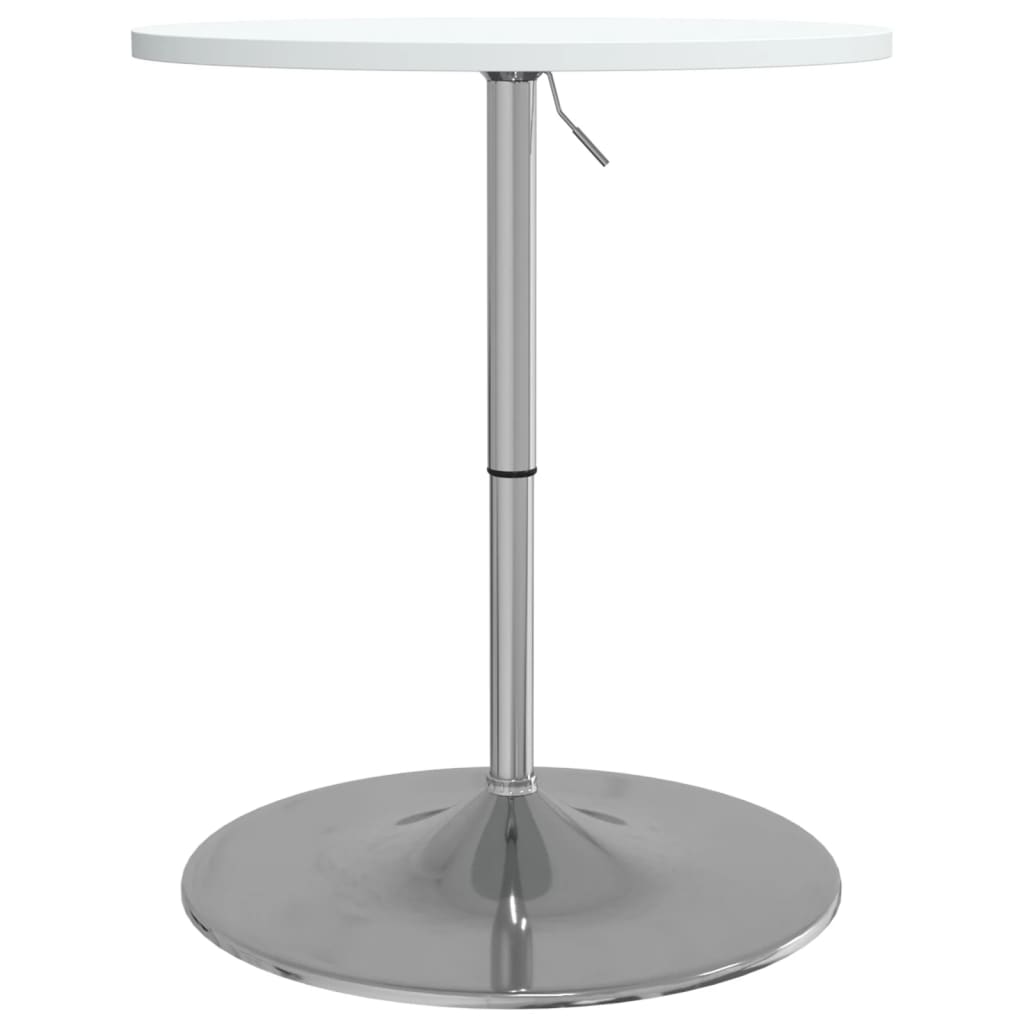 Mesa Alta De Bar Madera Ingeniería Y Acero Blanca 60x60x90 Cm_3