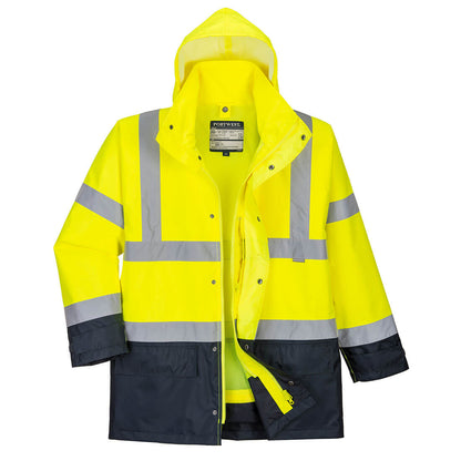 Parka 5 En 1 De Alta Visibilidad Contrast Executive / S / Amarillo-negro_4