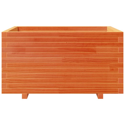 Jardinera Madera Maciza De Pino Marrón Cera 90x60x49,5 Cm_4