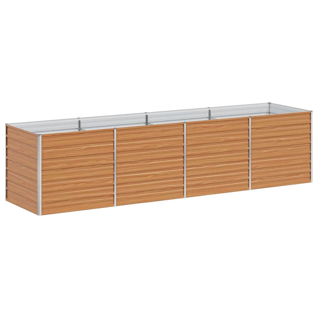 Arriate Elevado Marrón Claro 320 X 80 X 77 Cm Acero Galvanizado_0