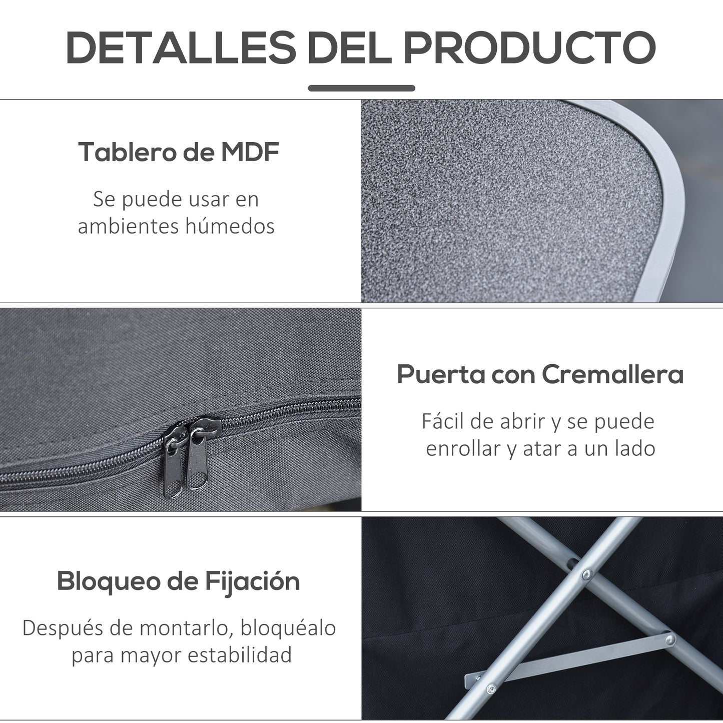 Outsunny Armario Cocina De Camping Plegable Con 3 Estantes Bolsa De Transporte_5