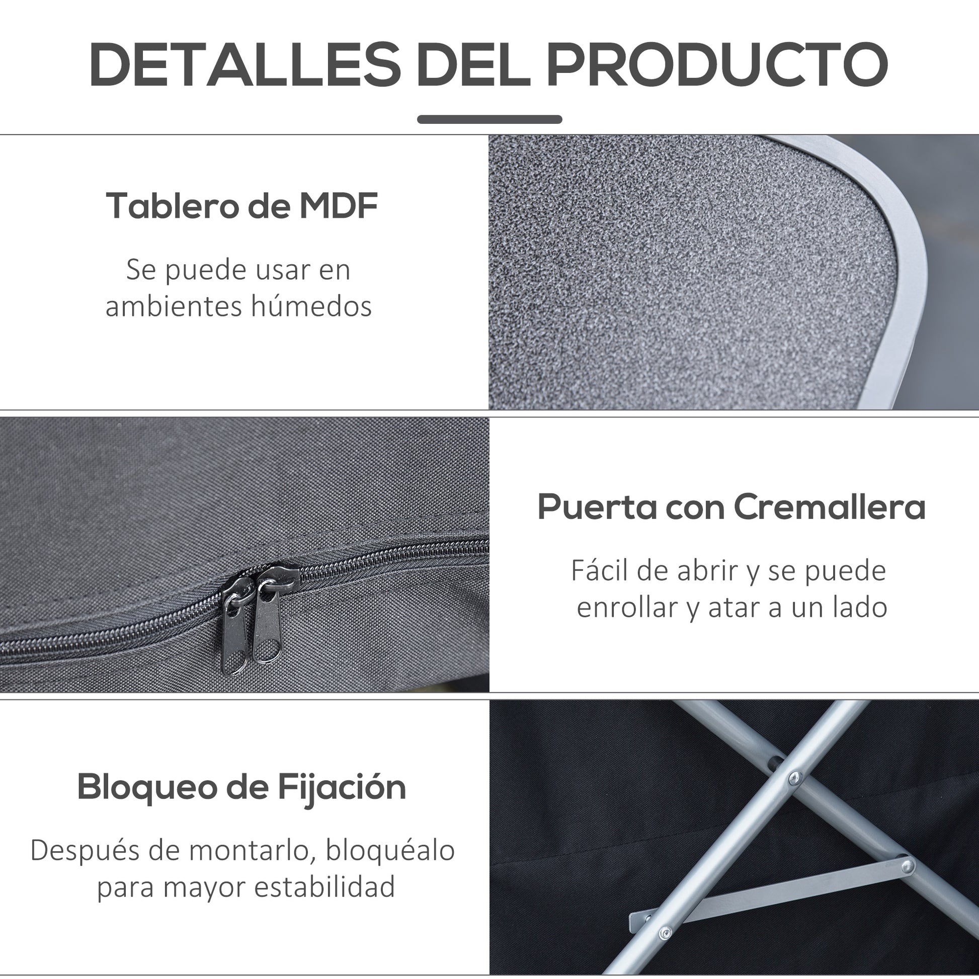 Outsunny Armario Cocina De Camping Plegable Con 3 Estantes Bolsa De Transporte_5