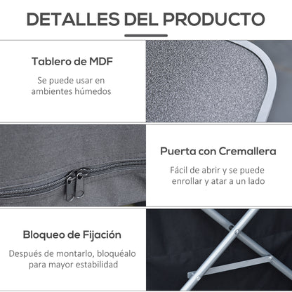 Outsunny Armario Cocina De Camping Plegable Con 3 Estantes Bolsa De Transporte_5