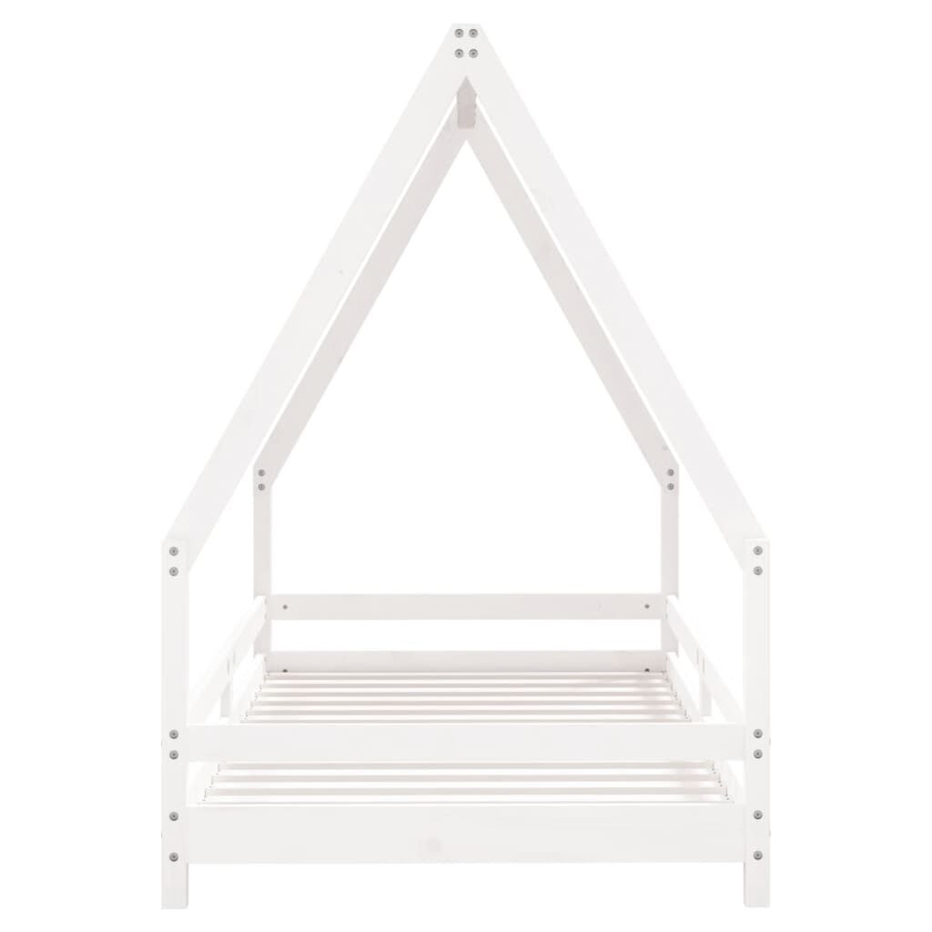 Vidaxl Estructura De Cama Para Niños Madera De Pino Blanco 90x190 Cm_3
