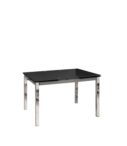Mesa Para Cocina, Comedor Extensible Md-topo Acabado Cristal Negro, 120/200cm(ancho) 75cm(altura) 90cm(fondo)._5