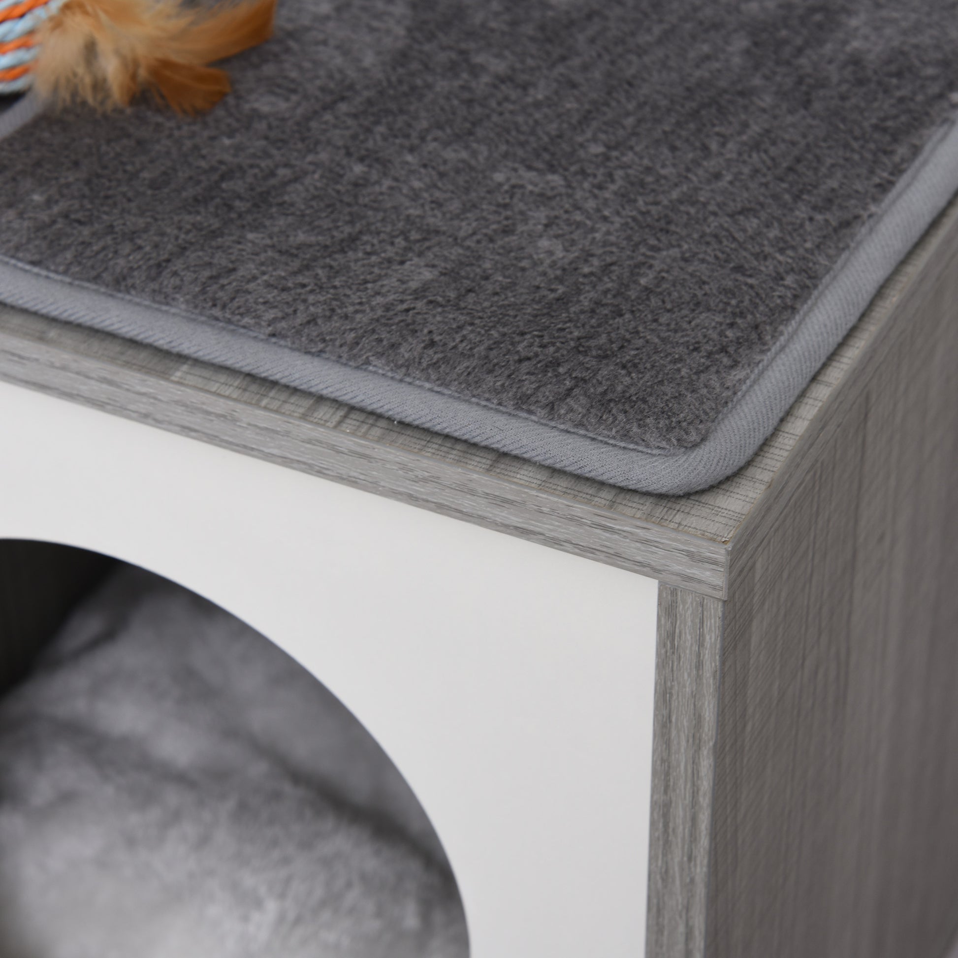 Pawhut Árbol Para Gatos 59x39x62 Cm De 3 Niveles Con Plataformas Postes Cueva_3