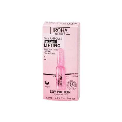 Ampola Facial Lifting Flash de Proteína de Soja Iroha Nature 1,5 ml