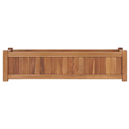 Arriate Elevado Madera Maciza De Teca 100x30x25 Cm_2