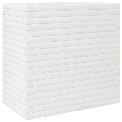 Jardinera Madera Maciza De Pino Blanco 70x40x68,5 Cm_0