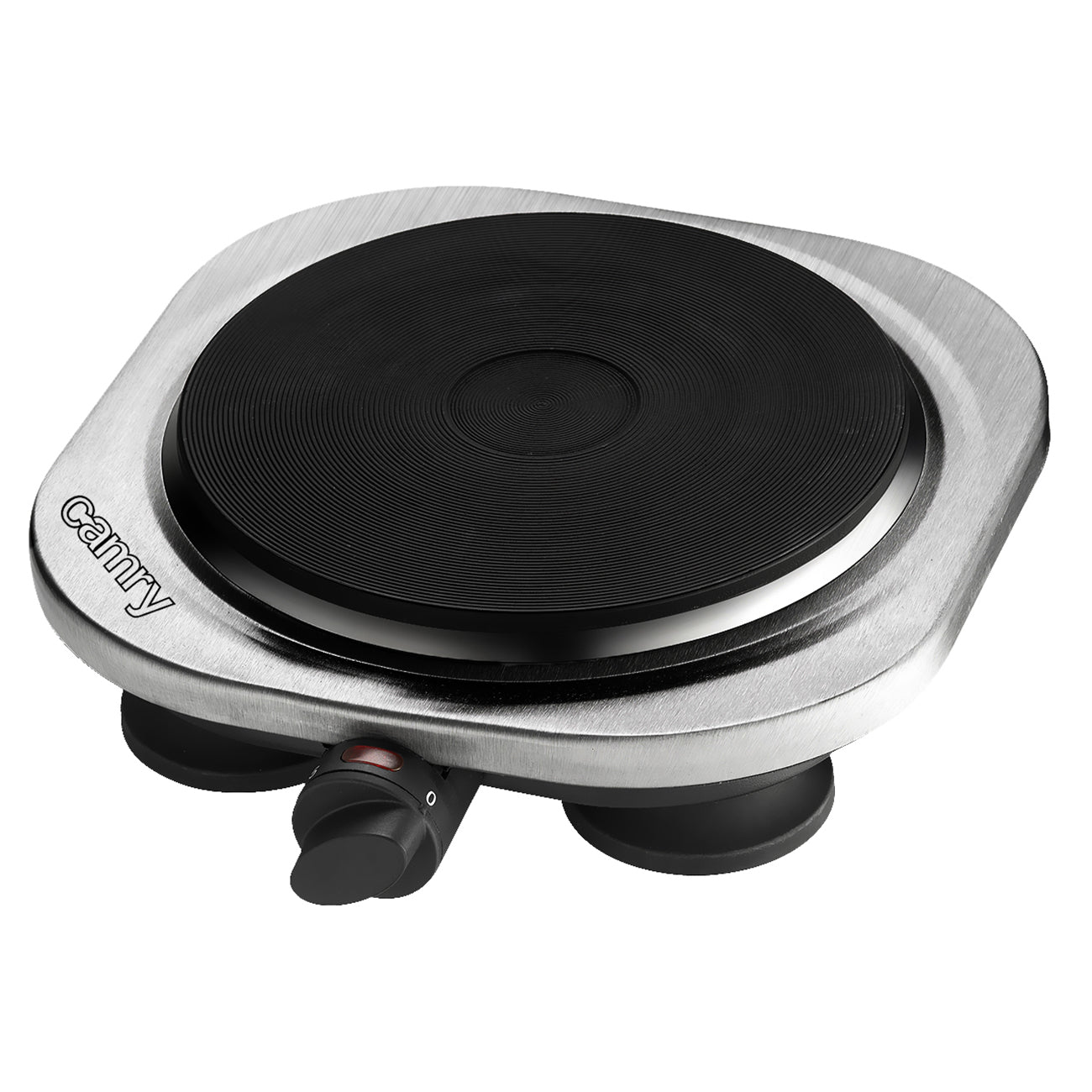 Hornillo Eléctrico, Zona Cocinado 18,5 Cm, Termostato Regulación Continua, Ideal Viaje, Camping Camry Cr6510 Plata_0