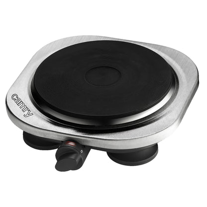 Hornillo Eléctrico, Zona Cocinado 18,5 Cm, Termostato Regulación Continua, Ideal Viaje, Camping Camry Cr6510 Plata_0