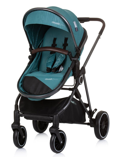 Carrito De Bebé Trio Convertible Aura Hasta 22 Kg Teal_1