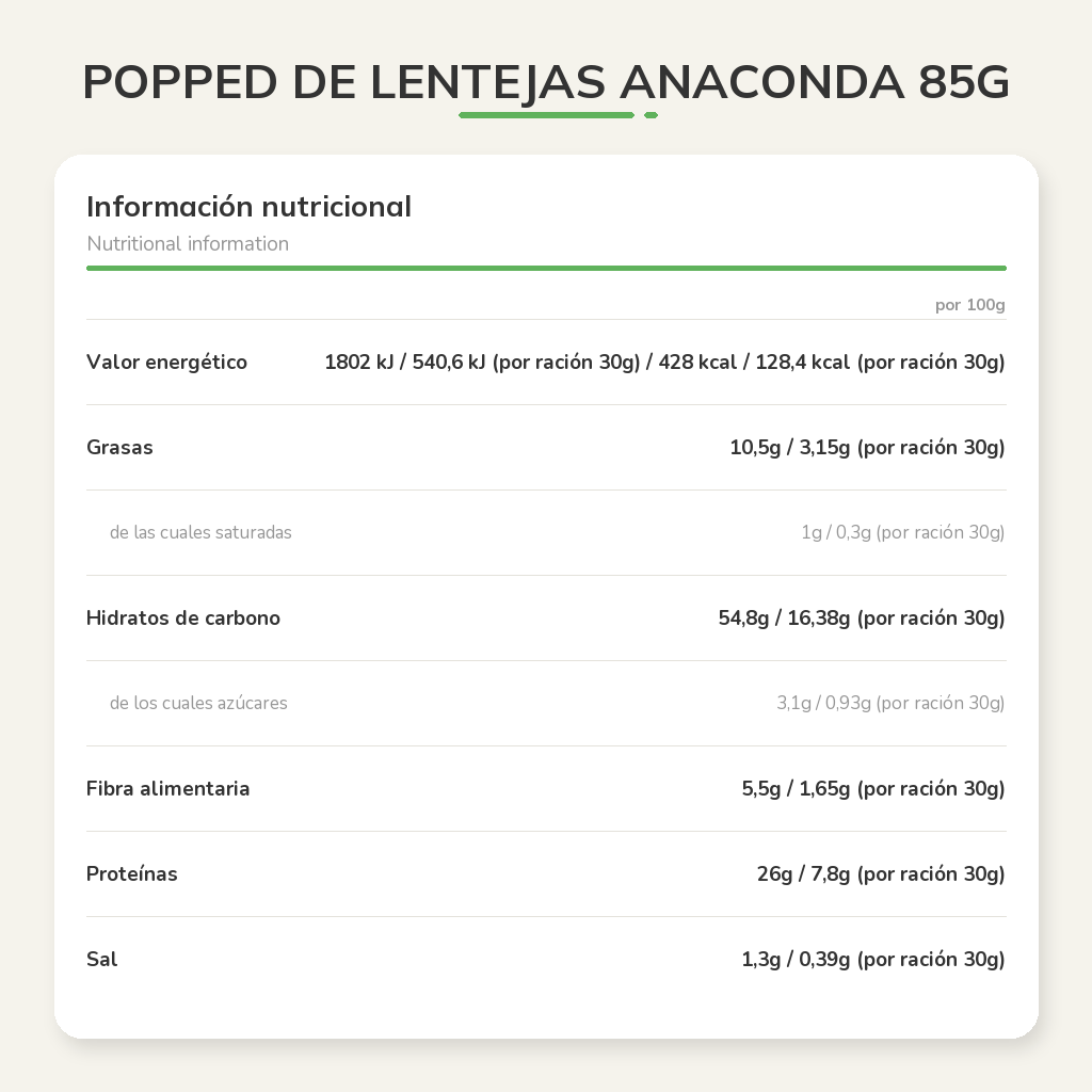 Información nutricional