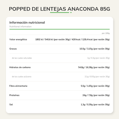 Información nutricional