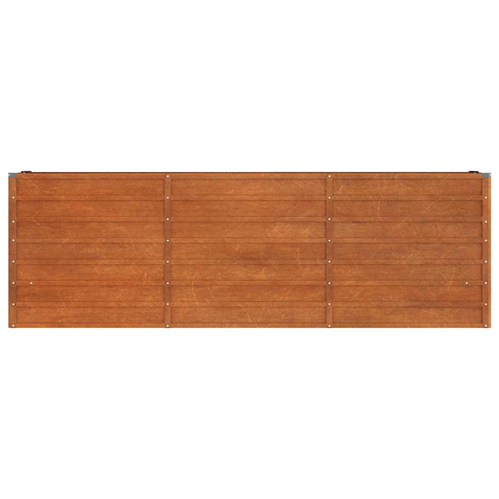 Arriate Oxidado De Acero Corten 240x40x77 Cm_2