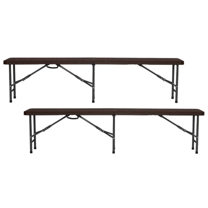 Pack 2 Bancos Plegables Catering 180x30x43cm O91_0