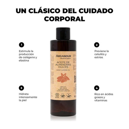 Arganour Óleo de amêndoas doces 100% puro 250ml