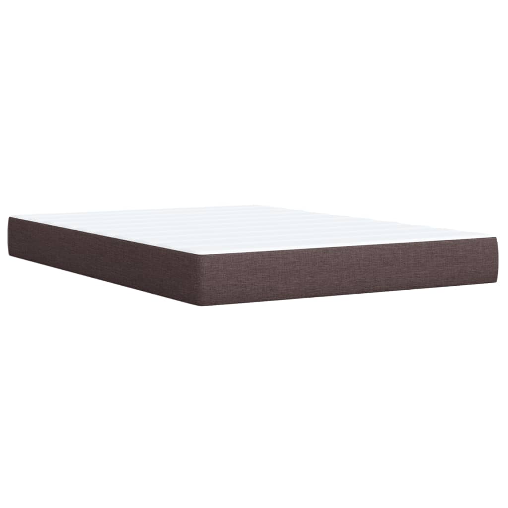 Cama Box Spring Con Colchón Tela Marrón Oscuro 160x200 Cm / Vetonek_5