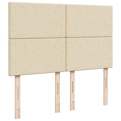 Cama Box Spring Con Colchón Tela Color Crema 160x200 Cm / Vetonek_2