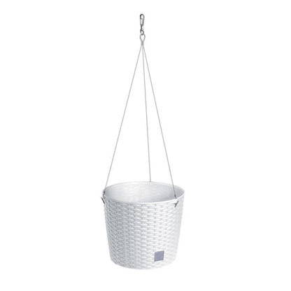 Maceta Redonda Con Gancho 8,9 Litros Rato Ws En Color Blanco 25,6 X 25,6 X 21,9 Cm_0