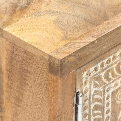 Mesa De Centro De Madera Maciza De Mango 90x50x35 Cm_3