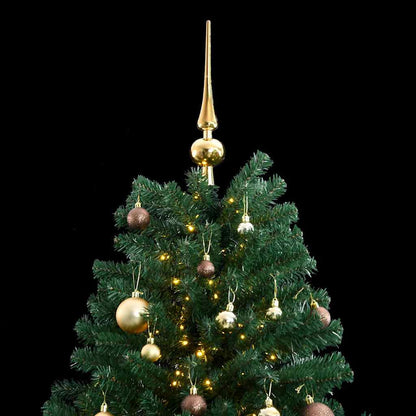 Vidaxl Árbol De Navidad Artificial Con Bisagras 150 Led Y Bolas 150 Cm_1