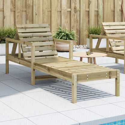 Tumbona De Madera De Pino Impregnada 199,5x62x55 Cm / Vetonek_4
