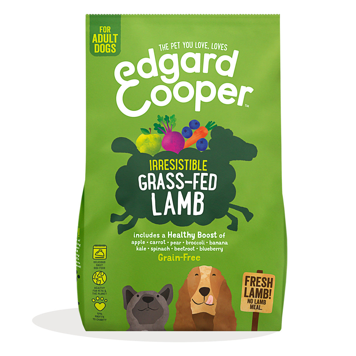 Ração para cães Edgard &amp; Cooper Cordeiro 7 kg