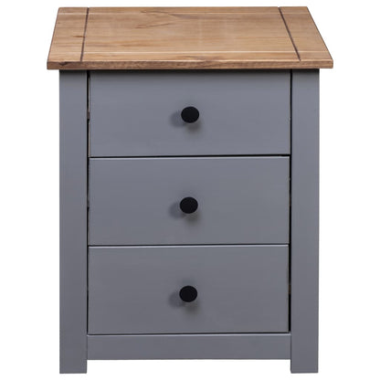 Mesita De Noche De Madera Maciza Pino Estilo Panamá 46x40x57 Cm_4